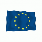 Iškilus lipdukas "ES vėliavėlė"